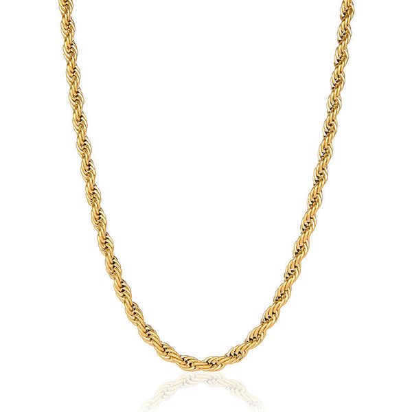6mm Rope Chain - Gold