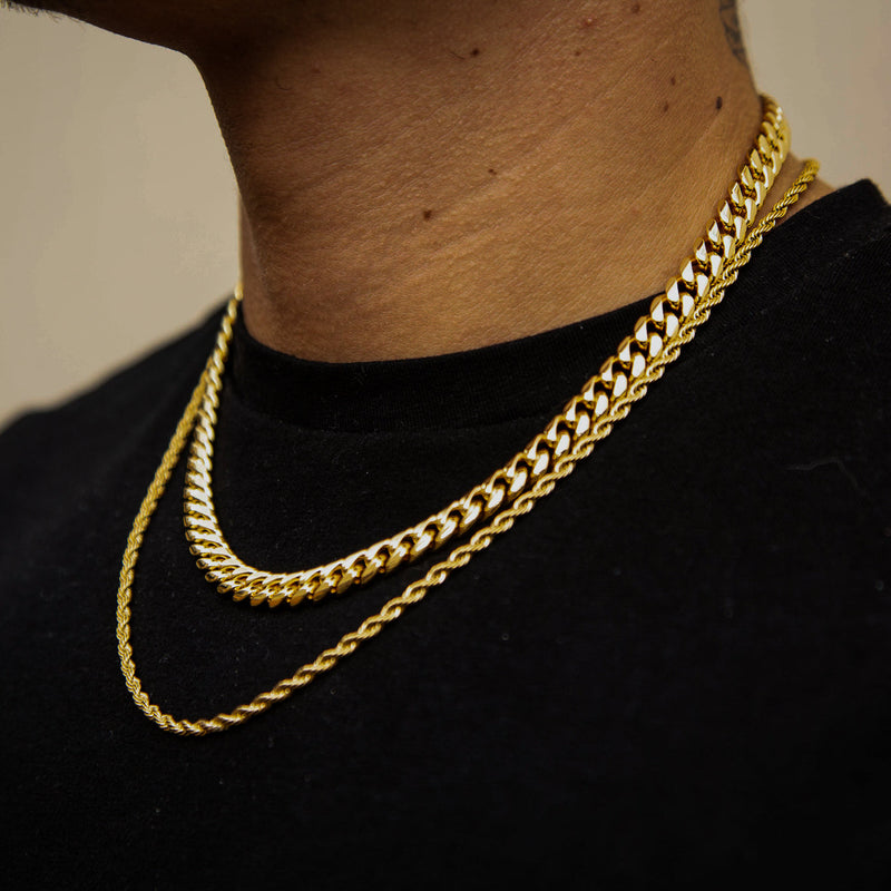 8mm Miami Cuban Chain - Gold