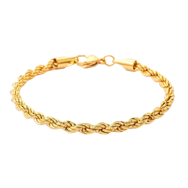 6mm Rope Bracelet - Gold