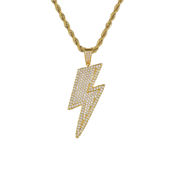 Lightning Bolt Pendant - Gold